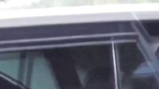 Voyeur cam catches Asian hottie pissing beside a car