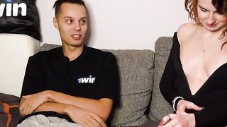 Darcy Dark, 18 yo, undresses in truth or dare game; hotest fuck-a-thon stance and