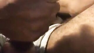 Big Black Cock Stroked by a Str8 Guy 2