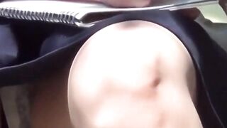 Cam records two Asian chicks spreading silky smooth legs