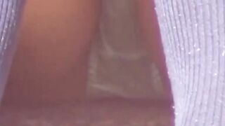 Sporty Japanese babe filmed playing in a tiny short skirt