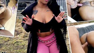 GERMAN SCOUT - Latina Ebony Vicky Menage with big saggy Tits Pick Up for Casting Fuck