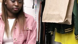 Officers dilf dick for sexy ebony teen thief pussy
