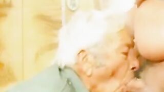 Grandpa Gets a Face Full of Cock