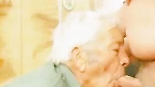 Grandpa Gets a Face Full of Cock