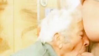 Grandpa Gets a Face Full of Cock