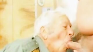 Grandpa Gets a Face Full of Cock