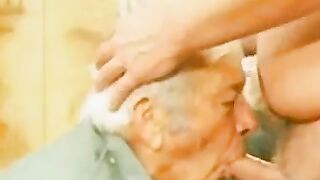 Grandpa Gets a Face Full of Cock