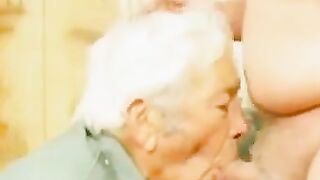 Grandpa Gets a Face Full of Cock