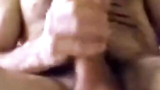 Hairy Daddy Strokes His Big Cock on Webcam