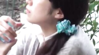 Discreet film of Asian babes rushed bladder relief