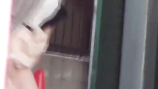 Discreet film of Asian babes rushed bladder relief