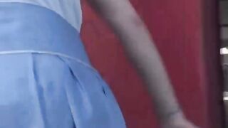Hidden cam traps an Asian woman dashing to pee outdoors