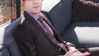Im rubbing my dick ifo my tgirl boss and she takes hers out