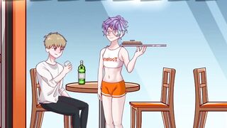 Serve hungry customers as a sexy femboy