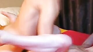 Babe gets covered with cum