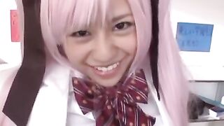 Cosplay get girl to suck cock hard