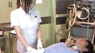 Cutie plays with toys on dick