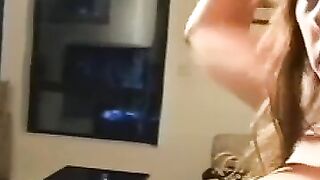 Busty slut pussy play