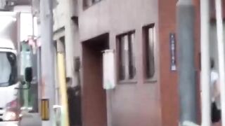 Various Japanese babes caught peeing in public alleys