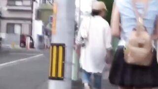 Various Japanese babes caught peeing in public alleys