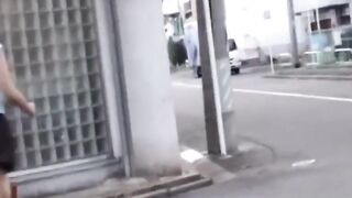 Various Japanese babes caught peeing in public alleys