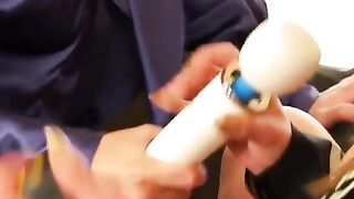 Pierced pussy takes two toys