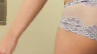 Sexy teen gives POV blowjob