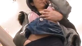 Public sex scene with asian cutie
