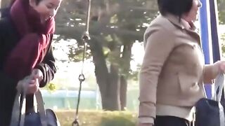 Voyeur films Japanese beauties spraying piss outdoors
