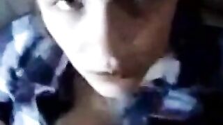 Brunette Amateur BlowJob with Facial Finish