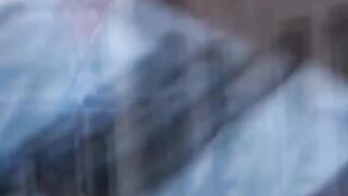 Slim college Japanese filmed by a voyeur pissing outside