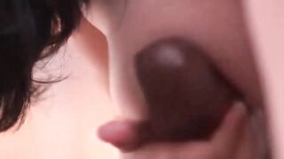 Busty Japanese Wife Takes BBC Creampie