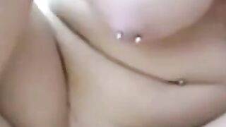 Big-Titted Amateur Fists Herself with a Cucumber on Webcam