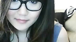 Asian Webcam Slut Strips and Rubs Her Pussy