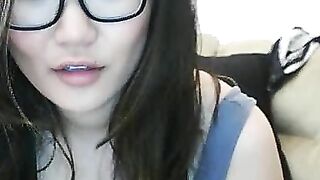 Asian Webcam Slut Strips and Rubs Her Pussy