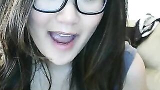 Asian Webcam Slut Strips and Rubs Her Pussy