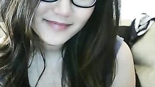 Asian Webcam Slut Strips and Rubs Her Pussy