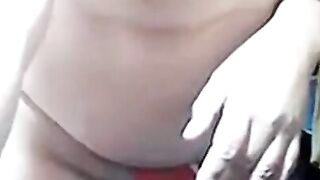 Asian MILF Teases on Webcam in Panties