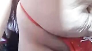 Asian MILF Teases on Webcam in Panties
