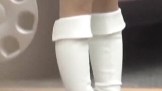 Short skirt brunette stars in a Japanese hidden camera