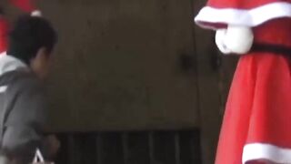 Short skirt brunette stars in a Japanese hidden camera