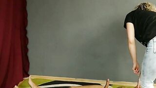 Lady Kara - Choking Fun in Combat Boots