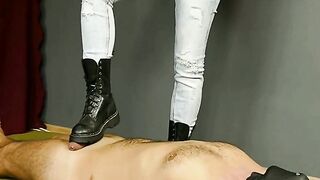 Lady Kara - Choking Fun in Combat Boots