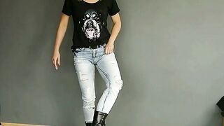 Lady Kara - Choking Fun in Combat Boots