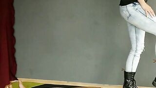 Lady Kara - Choking Fun in Combat Boots