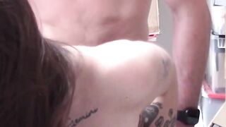 Sexy brunette Kenzi gets her tight pussy fucked hard