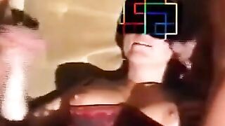 Gangbang in Adult Cinema: Big Tits Amateur Creampied by Many