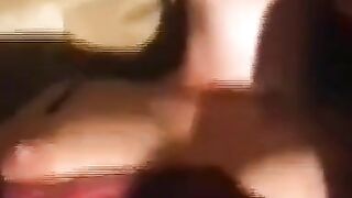Gangbang in Adult Cinema: Big Tits Amateur Creampied by Many
