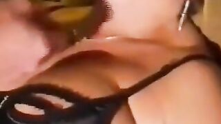 Gangbang in Adult Cinema: Big Tits Amateur Creampied by Many